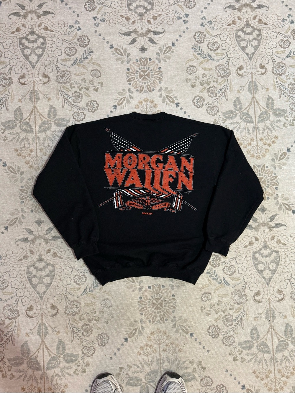 Morgan Wallen One Night At A Time Tour Crewneck Sweatshirt Black